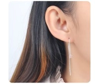 Butterfly Shaped Silver Chain Earring ECD-30s